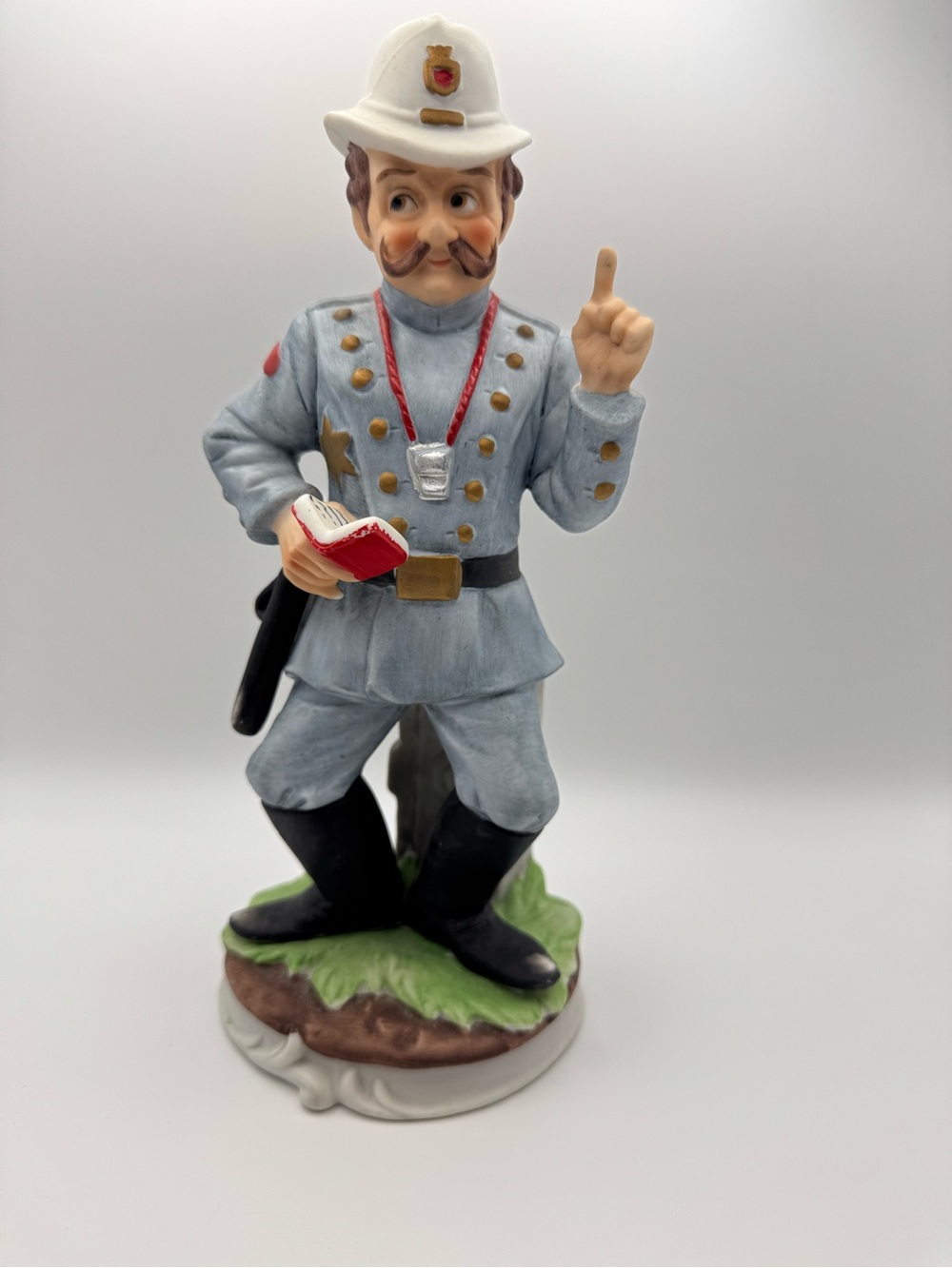Vintage Lefton China Hand Painted Policeman Figurine #00045 Japan Porcelain